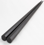 Baguette octogonale en ebene laque 23.5 cm