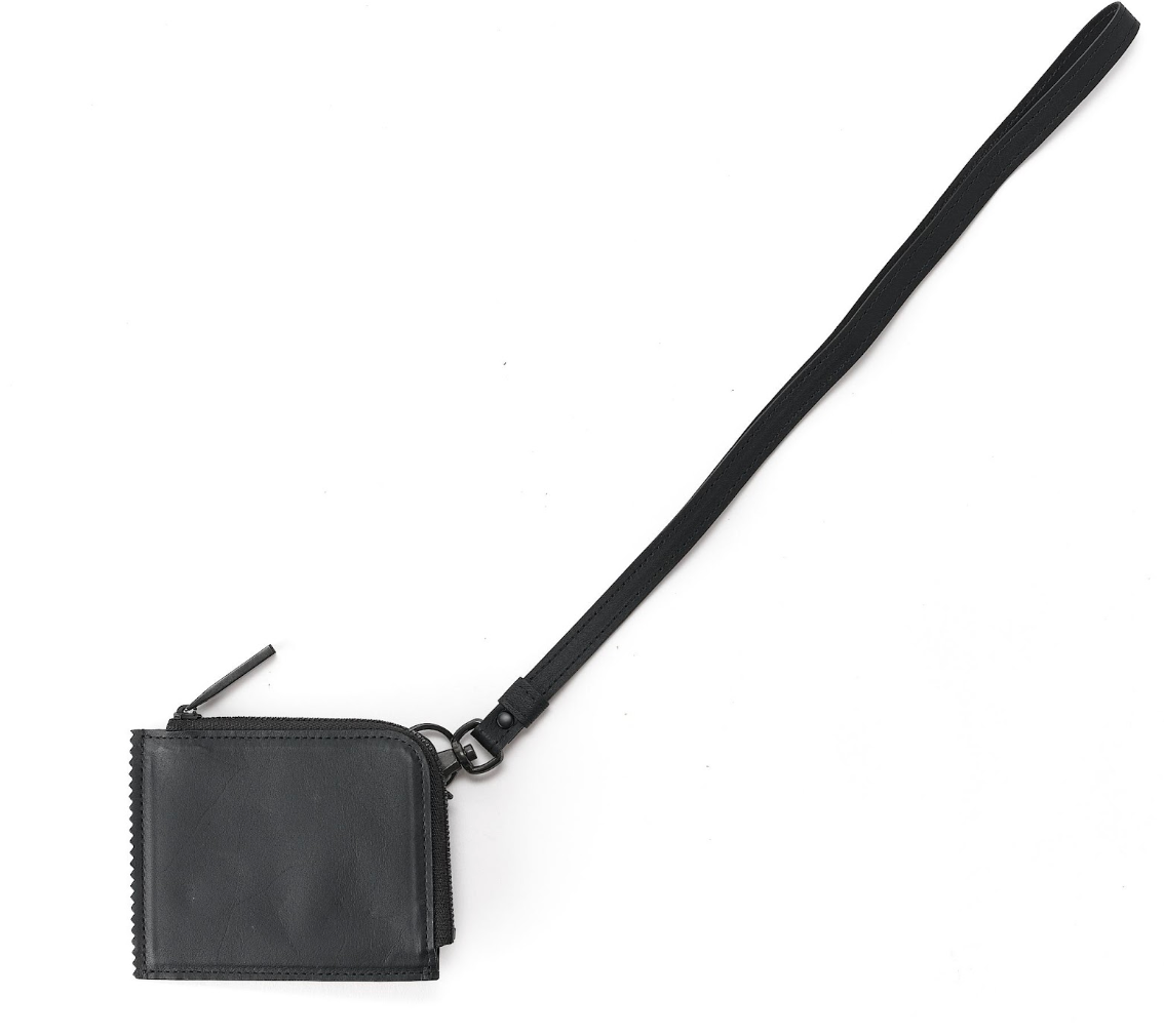 Round wallet  with shoulder strap