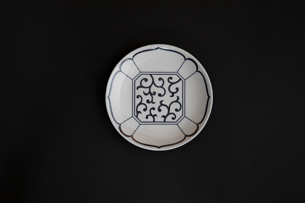 Assiette en porcelaine Rinkamon bleu