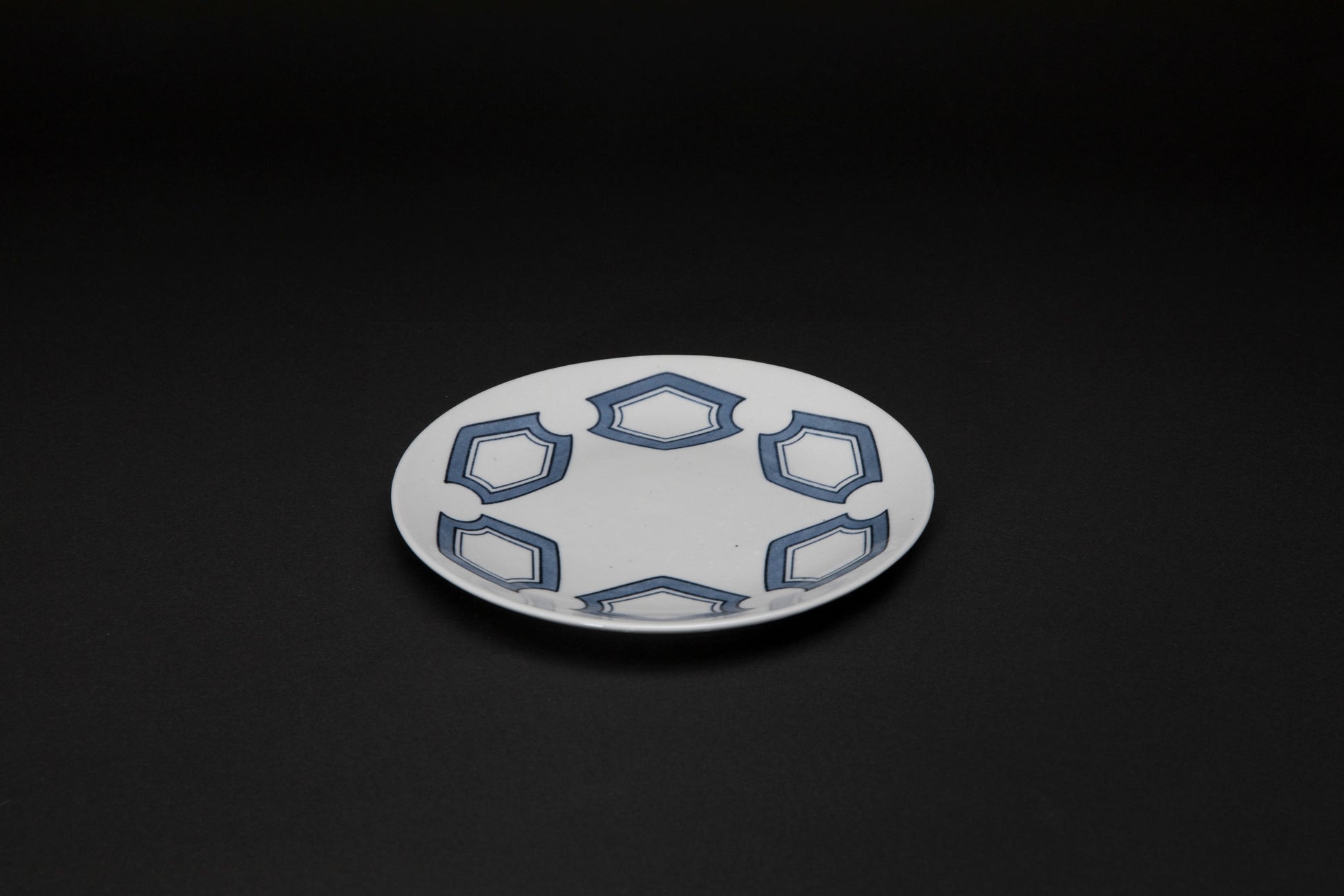 Assiette en porcelaine Rokkamon bleu