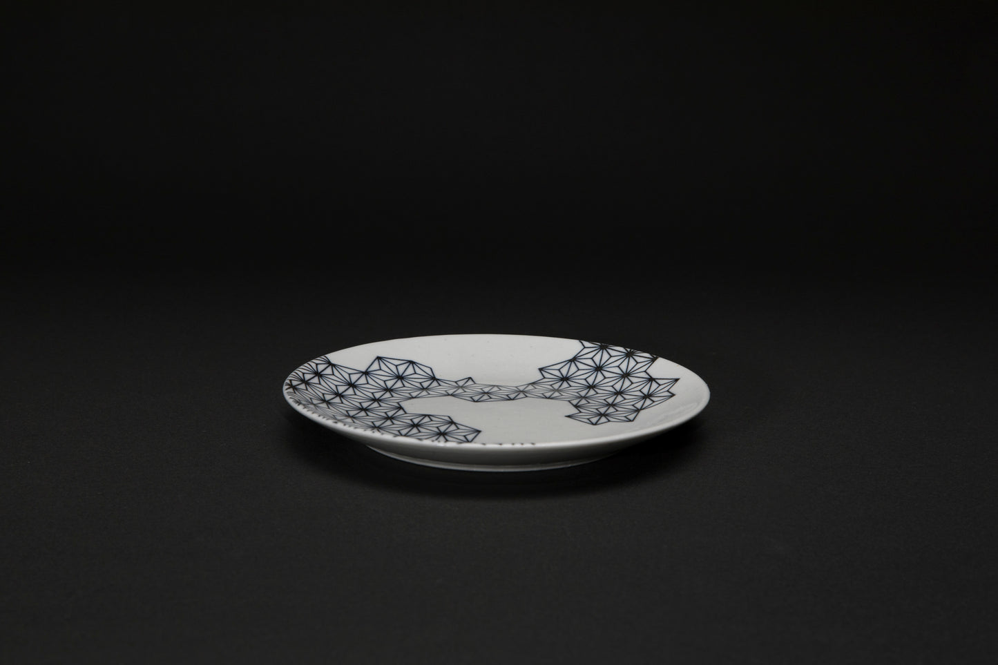 Assiette en porcelaine Asabamon bleu