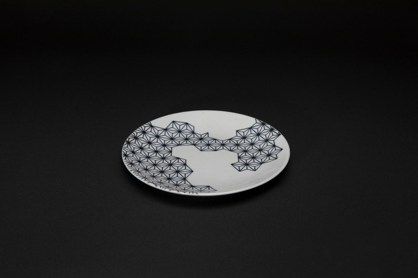 Assiette en porcelaine Asabamon bleu