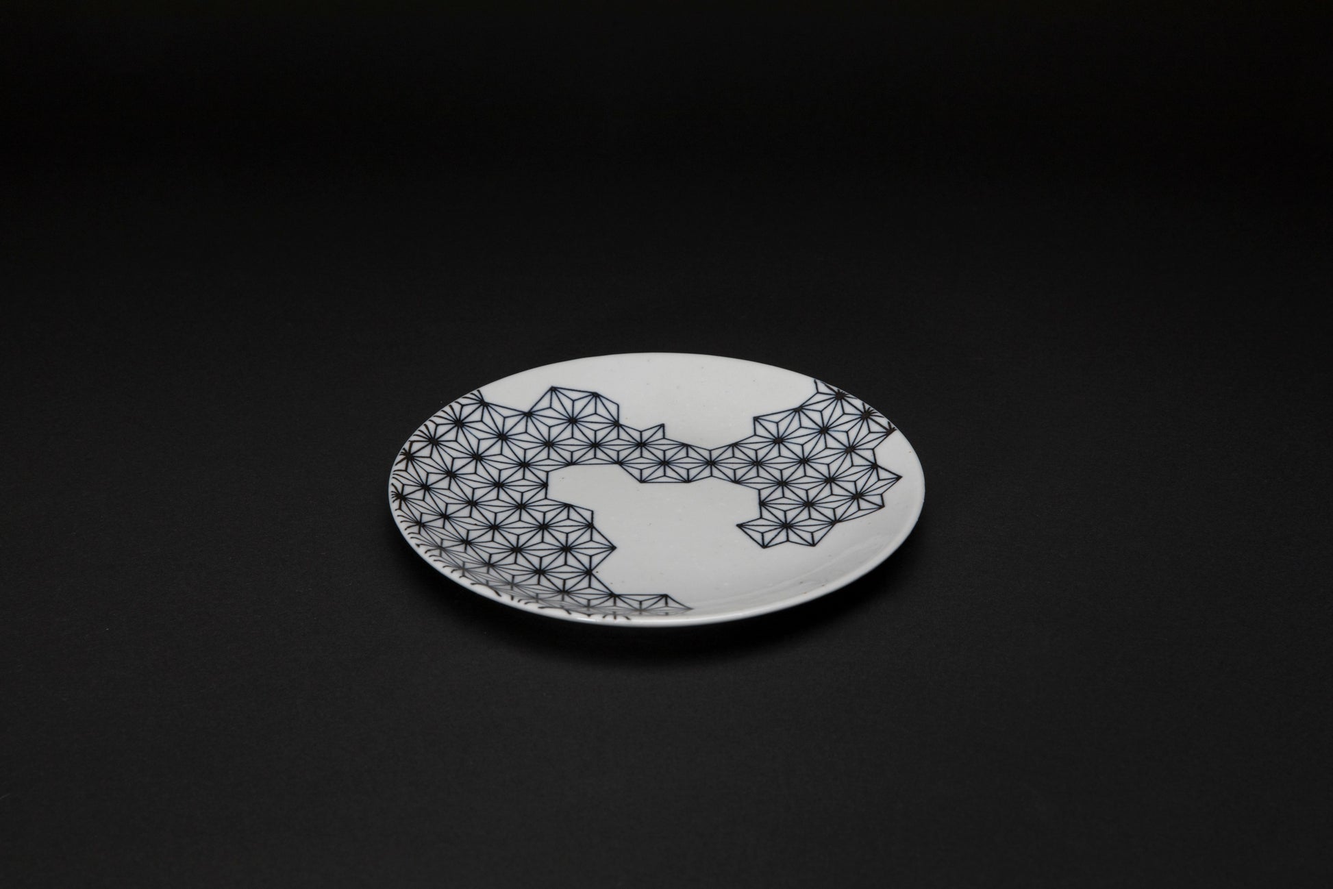 Assiette en porcelaine Asabamon bleu