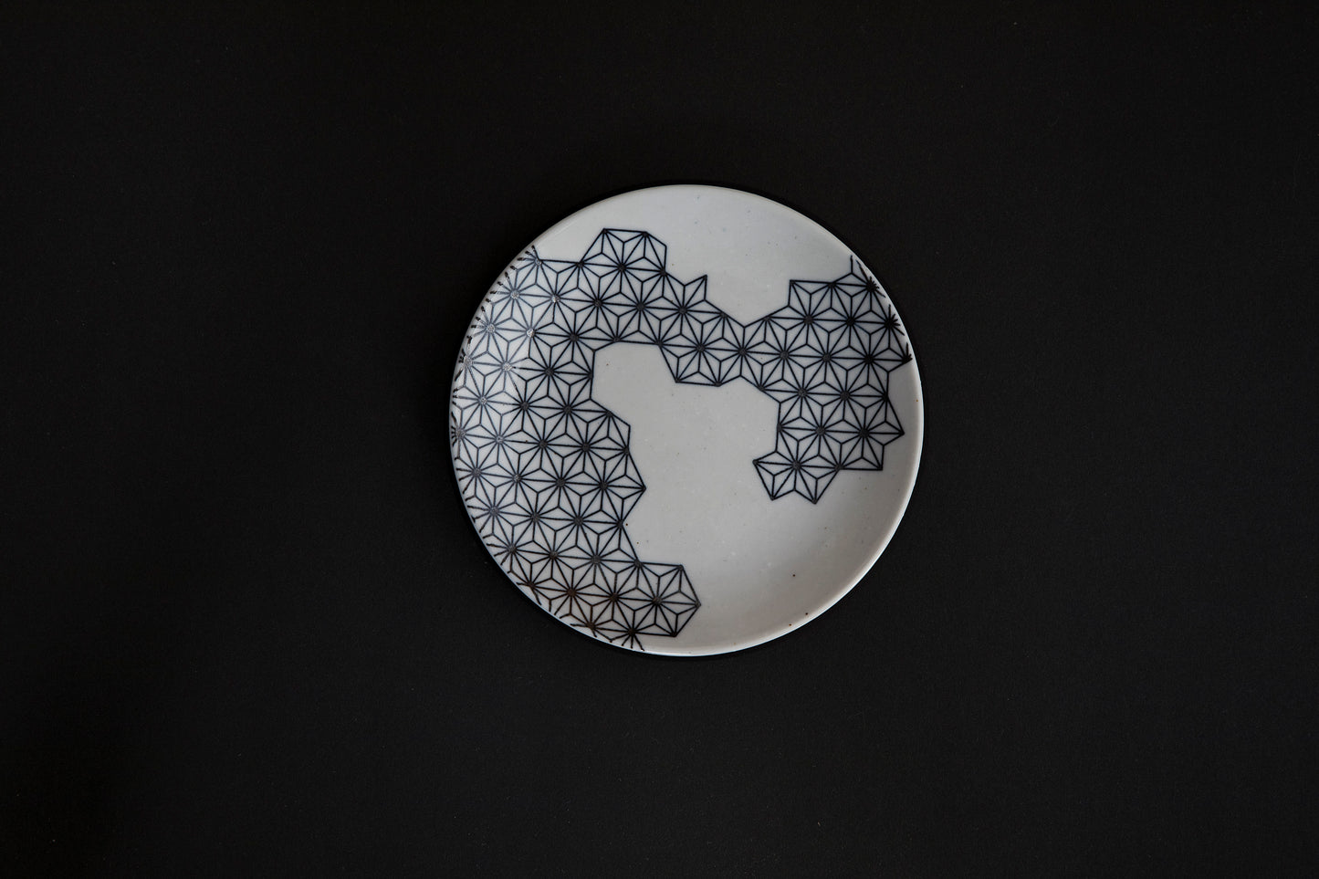 Assiette en porcelaine Asabamon bleu