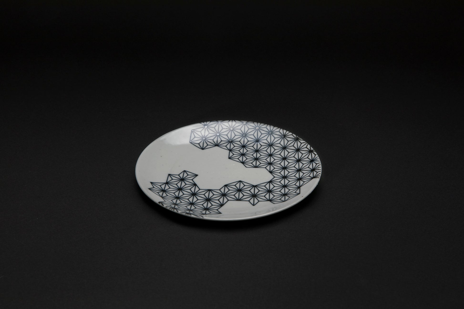 Assiette en porcelaine Asabamon bleu