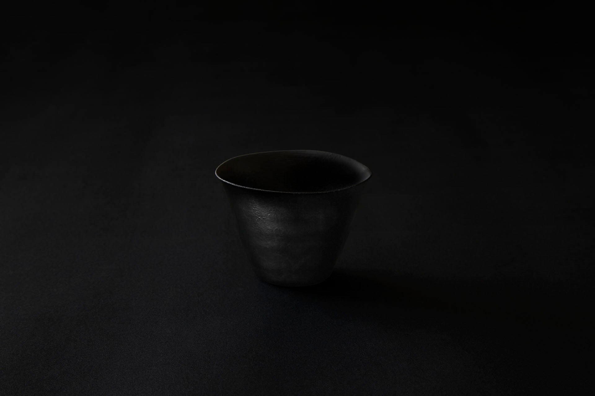 Verre à saké en papier laqué en noir 